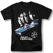 Fast and Furious Shirt 90s Movie Poster Classic Vintage Graphic Design TShirt S gray