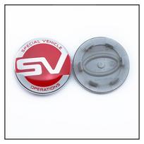 4pcs 62mm SV Car Wheel Center Hub Caps Cover Accessories SV-Silver Red
