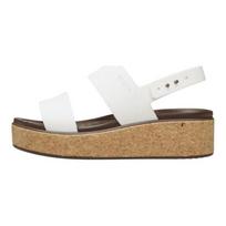 Crocs Brooklyn Casual Minimal Single Strap Sandals 4.5cm Women White 211144-0WV 37-38 white