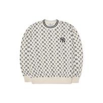 MLB All Over NY Letter Print Crewneck Sweatshirt Unisex sweatshirt White 3AMTM0926-50CRS XL