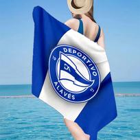 Deportivo Alaves Crest Beach Towel, Quick-drying, Easy to Care for, Use for Both Fitness and Beach Vacations,Sports Essential Fan Gift 70cmx140cm(27x55inch)