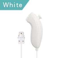 Nintend Wii žaidimų valdiklis 5 spalvų Nunchuck rankinis išlenktas žaidimų rankenos valdiklis Nunchuk Nintendo Wii žaidimų planšetei žaidimas balta