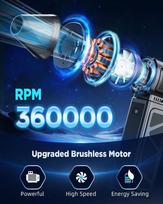 Elektrinis oro pūstuvas, 360000RPM, 5 pavaros, juodas