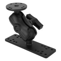 Fish Finder Mount 8.7cm Short Arm Aluminum Alloy Universal 1.5 Inch Ball Mount Fish Finder Bracket black