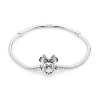 PANDORA 597770CZ Disney Blizgantis Mini Portretas Sidabrinė Apyrankė 597770CZ-17 white