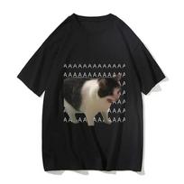 Funny Meme Sad Crying Cat Printed Women Men Casual T-Shirt Summer Harajuku T Shirts Casual Fashion Tees Clothes Short Sleeve Top S įvairiaspalvis