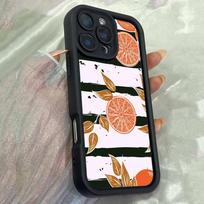 JT385 Orange Stripes for iPhone 17 16 15 14 13 12 Pro Max Samsung S26 S25 Ultra A17 A07 A56 A16 A13 A14 A15 A06 Xiaomi 15T 13T Redmi 15c 14c Soft Case for iPhone 5/5s juoda