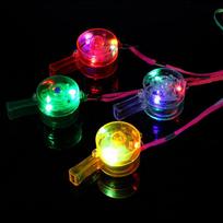 Luminous Flashing Party Whistle Light Toy - Night Glow Whistle Bar Supplies blue
