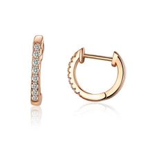 BAMOER 925 Silver Cubic Zirconia Ear Cuffs 18K Gold Plated Cartilage Hoop Huggie Earrings for Women Stackable Jewelry 12 MM white