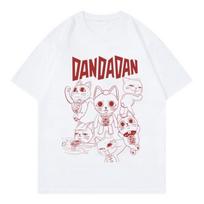 Dandadan Katė Anime Mielas Juokingas Manga Marškinėliai Moterims Vyrams Turbo Senelė Unisex Marškinėliai Kawaii Grafiniai Marškinėliai Medvilniniai Marškinėliai S juoda
