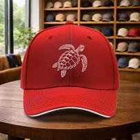 Sea Turtle Graphic Baseball Cap Adjustable Unisex Printed Outdoor Curved Brim Hat One Size