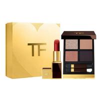 Tom Ford Runway Lūpų Spalva Su 4 Spalvų Akių Šešėliais Makiažo Rinkinys Lengvai Maišoma Ilgai Išliekanti 3.5g+10g Lipstick #TF06+Eye Shadow #TF20 gray