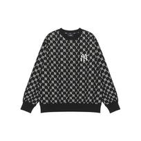 MLB New York Yankees Play Pixel Overfit FW22 Logo Embroidered Crewneck Pullover All Over Print Long Sleeve Sweatshirt 3AMTM0224-50BKS XS