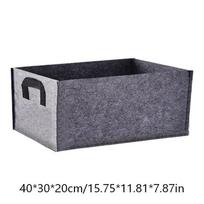 Stačiakampis audinio augalų auginimo maišas, pralaidus neaustinis vazonas su rankenomis, sulankstomas auginimo kibiras daržovėms ir gėlėms Gray 40x30x20cm