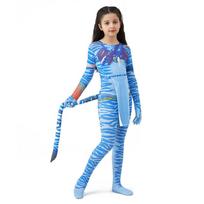 Girls Avatar 2 Neytiri Costume Tail Suit Boys Jake Sully Cosplay Zentai Bodysuit Jumpsuit Kids Halloween Birthday Party Costume Kids S 110cm&Avatar Costume