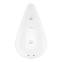 Dew Drop White Lay-On Device Dual Motor 12 Modes Waterproof Silicone