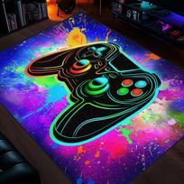 Gamer Area Rugs for Girls Bedroom, Dreamy Purple Butterfly Gaming Rug for Gamer Room, Teens Room,Girls Room, Kids Playroom, Dorm, Large Vide 120cm x 160cm