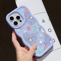 luxury Flower Strawberry Case For VIVO V50 V60 Lite Y05 Y03 Y18 Y31 Y21 Y33S Y17S Y28 Y15S Y38 Y29 Y39 Y400 Wave Side Cover VIVO Y05 4G gray