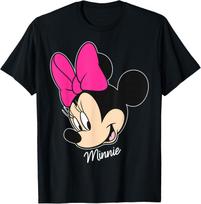 Disney Mickey and Friends Minnie Mouse Big Face T-Shirt S-4XL L juoda