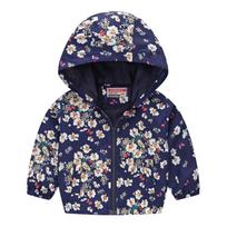 European & American Kids Printed Hooded Zipper Jacket - Boys & Girls Spring/Autumn Style 90cm