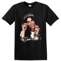 Dua Lipa Meninis Portretas Pop Muzikos Marškinėliai Dainininkės Gerbėjo Dovana Grafinio Stiliaus Marškinėliai S black