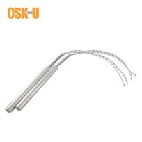2PCS Electric Cartridge Heater Element 220V 6mm Tube Diameter Stainless Steel Tubular Heater Parts Wattage 150/200/250/300W 150W 6x100mm