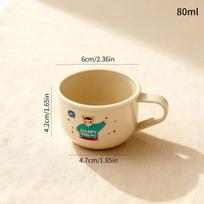 Cute Kids Drinking Cup Tumbler Mini Plastic/304 Stainless Steel Water Cup With Handle Durable Anti Scalding Tea Milk Coffee Mug