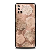 Phone Case For OnePlus 13 12 11 10 9 Pro 9T 13R 12R 10R 9R 9RT 10T 8T 8 Nord 2T CE 2 3 5G N200 N30 Cover Beautiful Rose gold art For OnePlus 8 beige