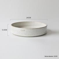 Didelis baltas keramikinis bonsai vazonas: Negilus, be skylių dizainas hidroponiniams samanoms, lengvo prabangos apdaila gray
