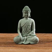 Office Table 9.84inch Buddha Statue Resin Large Meditation Buddha Buddha Figurine for Living Room gray