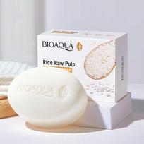 100g BIOAOUA ryžių košės muilas vonios muilas, riebios odos veido muilas eterinių aliejų rankų darbo muilas, drėkinantis ir valantis odą 100g