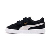 Puma 2 Straps Velcro Casual Low-Top Skate Shoes Kids Sneakers Black White 359595-01 35 black
