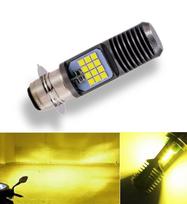 Super Bright PH7 LED Bulb, Headlight, For Motorcycles, Moped, 12 V, P15D, Hi/Lo Switch, geltona