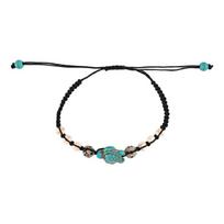 Sea Turtles Charm Bracelet Stretchy Elastic Wristchain Turquoise Beaded Bangle Natural Stone Jewelry for Daily Wear 1