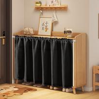 Šifonas Vandeniui atspari Blackout užuolaida Pusiau užuolaida Trumpa virtuvės spintelės smulkmenų pertvaros užuolaida Apsauganti nuo dulkių 100x70cm 1PC juoda