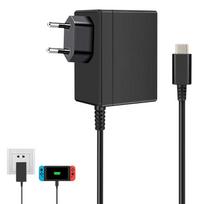 EU/US kintamosios srovės adapterio maitinimo šaltinio greitas įkroviklis, skirtas Nintendo Switch NS 15V 2.6A TV režimo palaikymas black