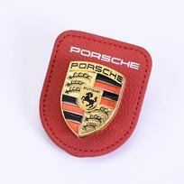 Automobilio emblemos Saulės akinių spaustukas Laikiklis Magnetinis Odinis Automobilio Skydelio Spaustukas Porsche 911 Pajun Cayenne Cayman Panamera Macan Taycan beige