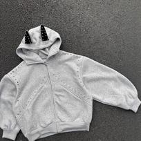 Cardigan Sweater Hooded Jacket Trendy Brand High-end Couple Jacket Male's High Quality Durable Construction Stylish Design Practical Daily Use M pilka spalva
