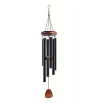 Retro Wind Chime with 6 Aluminum Tubes S-shaped Hook Natural Soothing Melody Vintage Garden Patio Outdoor Hanging Wind Bell Decoration juoda