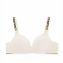 Women's Summer Sexy Letter Shoulder Strap Small Chest Gathers No Trace To Receive A Pair of Breast Adjustment Underwear 32/70AB