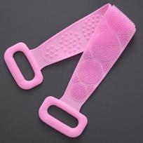 Silicone Shower Towel - Body Brushes | Unisex Bath Towels | Rubbing Back Shower Belt, Long Back Clean Brushes | Shower Specific. pink