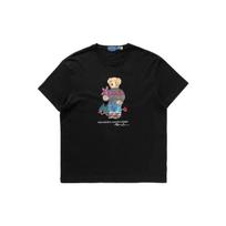 Polo Ralph Lauren Bear Letter Print Crew Neck Short Sleeve T-Shirt Men Tops Black 710854497-027 L
