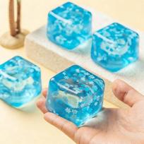 Snowflake Ice Cube Squishy Toy, Transparent Water-Sense Stress Relief Fidget United States