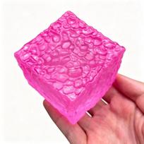 Festive Shiny Square Ice Skin Maltose Squishy, Soft Slow Rebound Cube, Stress Relief Squeeze Toy for Holiday Gifts
