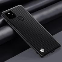 Luxury PU Leather Case For Google Pixel 5 Pixel5 A Back Cover Silicone Shockproof Protection Phone Case For Google Pixel 5A 5G For Google Pixel 5 matinė juoda spalva