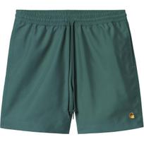Carhartt WIP Chase Mesh Lined Side Seam Pocket Logo Embroidered Solid Drawstring Swim Shorts Men swim shorts Rainforest I035062-2Q9-XX S