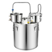 Alkoholio distiliavimo aparatas, 13,2 gal./50 l alkoholio distiliatorius su 10 x 16 oz stiklainių, thumper keg, dvigubos skalės termometras ir vandens siurblys, namų alaus gamybos rinkinys