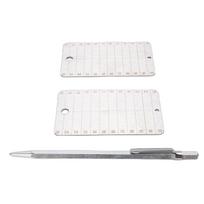 2PCS Crypto Bitcoin Phrase Plates 24 Words Phrase Mnemonic Storage Plate and Metal Pen Fireproof Water Proof Recovery Backup white