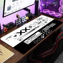 90x40cm Large Size Mouse Pad Art Desk Pad Printstream Gaming Mice Pad Non-slip Rubber Mat Company Long Table Mats XXL For Csgo 30cmx80cm(11.8x31.5inch) black