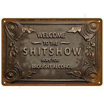 Vintažiniai metaliniai ženklai Plokštelės Skardos ženklas Plakatai Vyro urvas Baras Retro Sienų menas Freska Lauko namas Vonios kambarys Namų kambario dekoracijos Dekoras 20x30cm gray